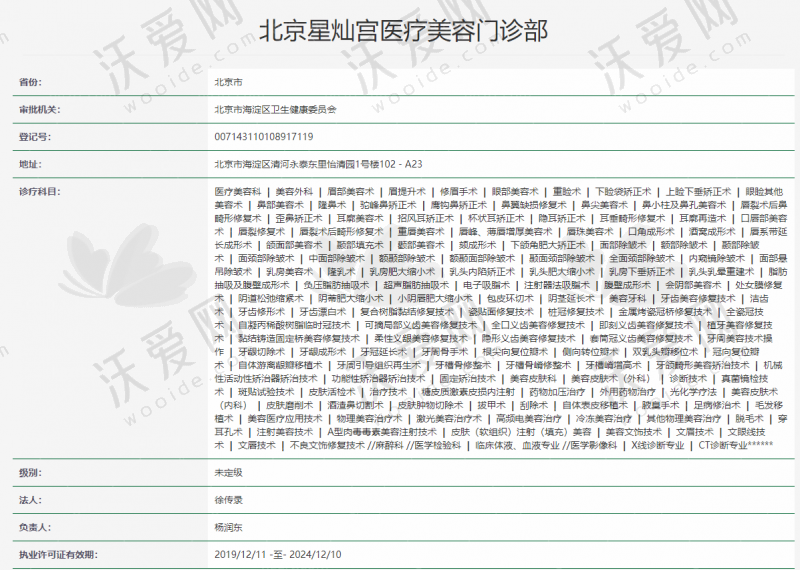 总结评价——北京星灿宫医疗美容门诊部怎么样？