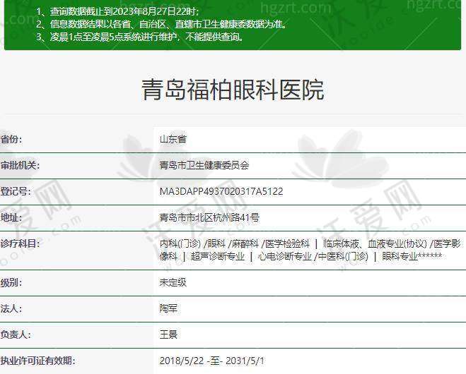 青岛福柏眼科医院医生名单及简介