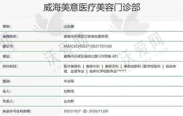 威海美意整形医院地址