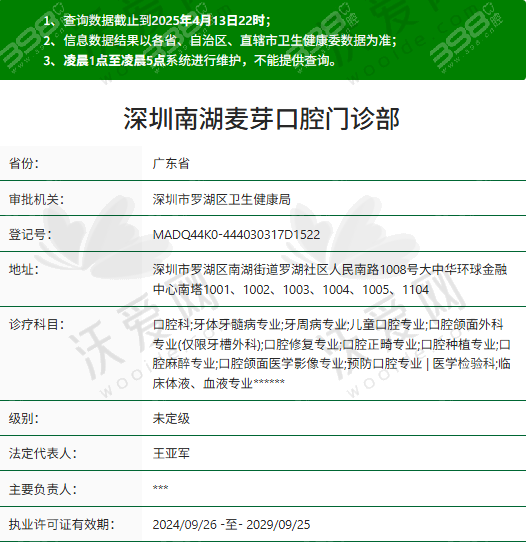 总结评价——深圳南湖麦芽口腔门诊部怎么样？