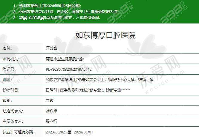 总结评价——如东博厚口腔医院怎么样？