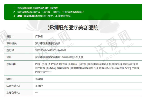 深圳阳光医疗美容医院简介