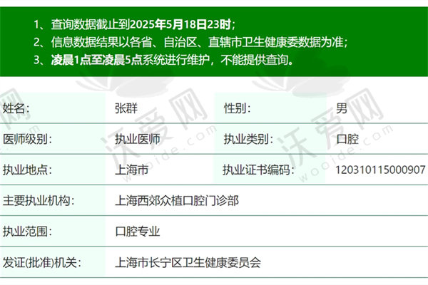 上海西郊众植口腔门诊部张群医生简介