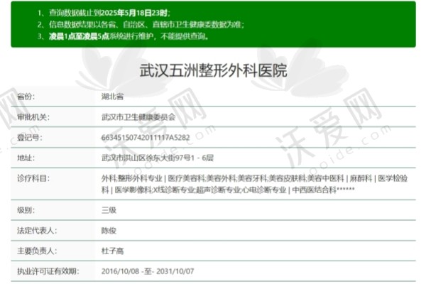 武汉五洲整形外科医院简介