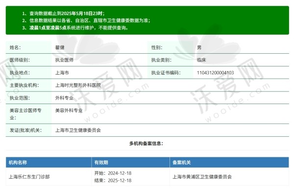 上海时光整形外科医院瞿健医生简介